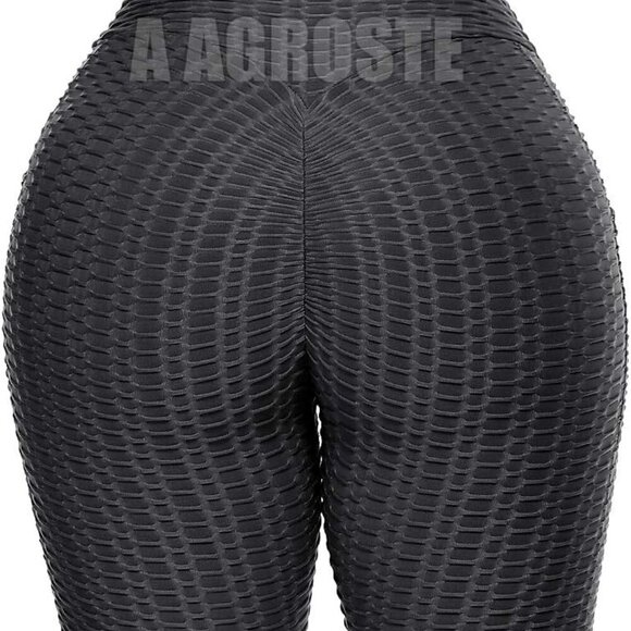 Women's High Waist Stretchy Yoga Pants with Butt Lift and Pockets for Workout - Picture 3 of 6